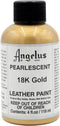 Angelus Pearlescent Leather Paint, 18k Gold, 4oz for Customizing Shoes, Boots, Jackets, Shirts, Sneakers, & More- Made in USA...