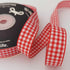 Red and White 100% Polyester Gingham Ribbon 25 Yards Each Roll (5/8", red)...
