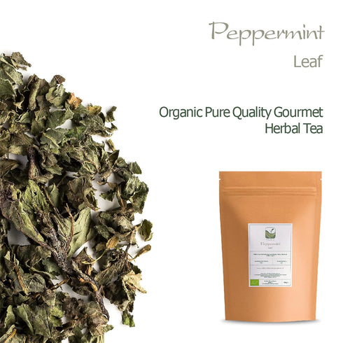 Peppermint Tea Loose Leaf Pure Organic Herbal - Dried Loose Leaf Pepper Mint - Mentha Piperita - Dried Peppermint Leaves Pepperment Leaves Pepperm...