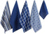 DII Assorted Woven Kitchen Set, Dishtowel, 18x28, Dishcloth, 13x13, Nautical Blue, 5 Piece...