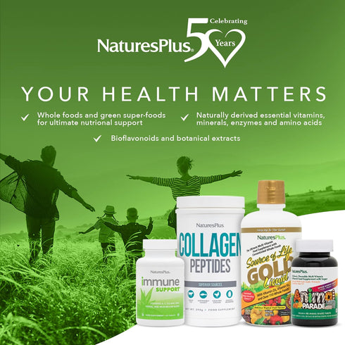 Natures Plus Hema-Plex Iron - 30 Slow-Release Tablets - 85 mg Elemental Iron + Vitamin C & Bioflavonoids for Healthy Red Blood Cells - Vegan, Glut...