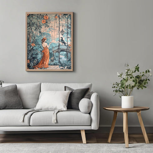 Posterizer 1 pcs-whimsical enchanted scene-fairies in nature 2-Collectibles & Fine Art-Fantasy & Fiction Art-Decor for Home & Office- unframed wal...