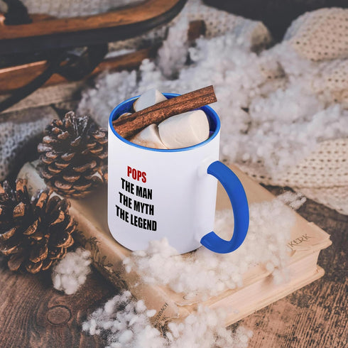 3dRose Pops The Man The Myth The Legend Mug, Blue, 11 oz...
