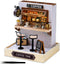 Dollhouse Miniature DIY Kit with Decoration Furniture and LED Lights, Handmade 3D Miniature Dollhouse with Tools and Cover, DIY Wooden Dollhouse w...