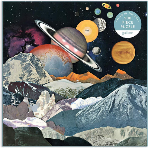 Out of This World 500 Piece Puzzle from Galison - Features a Galactic Collage of Space, 19" x 19", Challenging and Fun Family Puzzle, Unique Gift ...