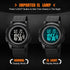 Ultra-Thin Minimalist Sports Waterproof Digital Watches Men with Wide-Angle Display Rubber Strap Wrist Watch for Men Black...