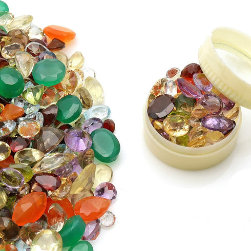 50+ Carats Mixed Gems Natural Loose Gemstones | 100% Natural Loose Gemstones bulk| Grade A+ (natural inclusions) |Hand Cut and Polished | 20-30 pi...