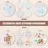 6 Sets Embroidery Kit for Beginners Embroidery Kit for Adults &Kids to Learn 28 Basic Embroidery Stitch Practice Kit,includes Stamped Flower Patte...