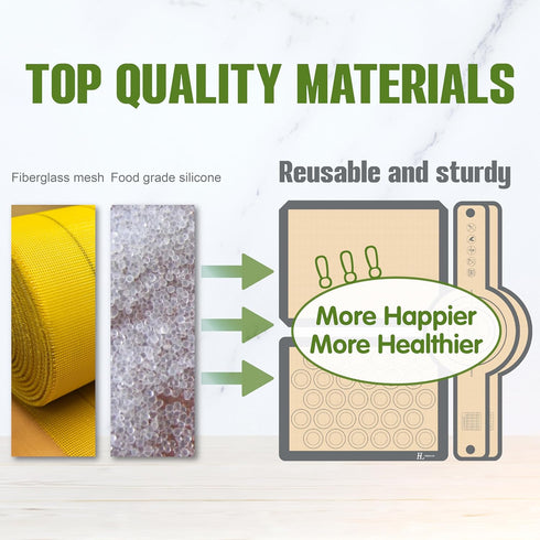Silicone Baking Mat Cookie Sheet for Oven, Non-Stick Reusable Food Safe silicone mats for baking, Baking Sheet Liner, Oven Baking Sheet for Making...