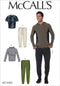 McCall Patterns M7486 XM Men's Raglan Sleeve Tops and Drawstring Pants Sewing Pattern, Size SML-MED-LRG...