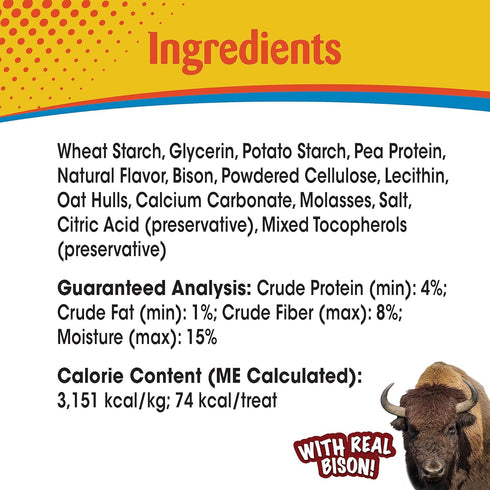 Nylabone Nubz WILD Natural Edible Chew Treats for Dogs, Made in USA, Bison Flavor, Small - Up to 25 lbs. (4 Count)...