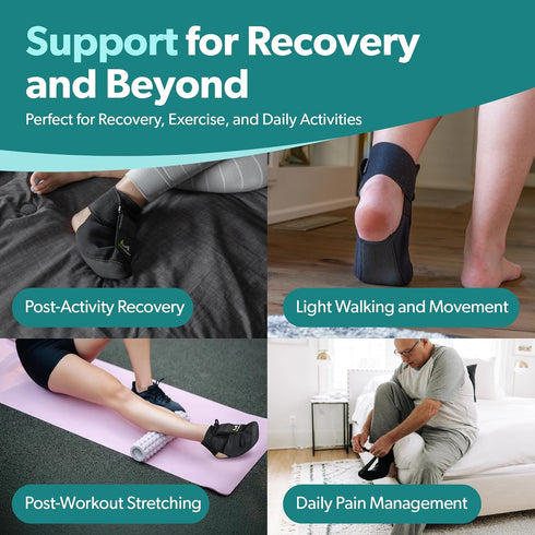BraceAbility Plantar Fasciitis Night Splint Sock - Soft Plantar Fascia Boot for Sleeping, Achilles Tendonitis Relief, Foot Drop, Heel Pain - Plant...