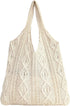 Women's Shoulder Handbags Cute tote bags Large knit bag Aesthetic Crocheted bags Shopping bag...