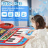 2-in-1 Musical Mat Toys for 1 2 3 4 5 Year Old, Piano Keyboard & Drum Set with 2 Drum Sticks, Early Educational Musical Learning Toys Birthday for...