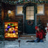 Lighted Christmas Garden Flag for Outside, Led Snowman Garden Flag, Winter Yard Flag 12x18 Double Sided for Outdoor Yard Porch Lawn Decoration...