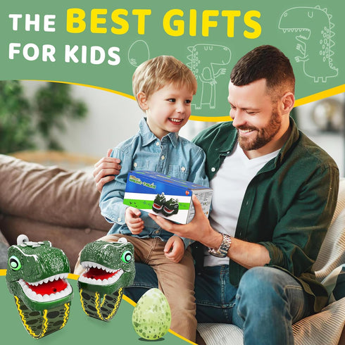 Dinosaur Walkie Talkies for Kids 2 Pack Camping Gear T-Rex Outdoor Toys for Boys Age 3-12 Year Old 3 Channel Long Range Birthday Gifts Halloween C...