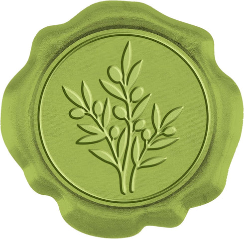 CRASPIRE 50pcs Wax Seal Stickers Wedding Self Adhesive Wax Seal Stamp Stickers Olive Branch Leaves Envelope Wax Stickers for Wedding Invitation DI...