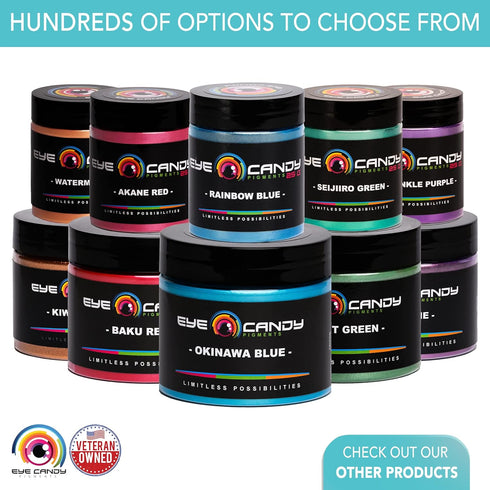 Eye Candy Premium Mica Powder Pigments | Multipurpose DIY Arts and Crafts Additive | Acrylic, Woodworking, Bath Bombs, Resin, Epoxy, Soap, Fishing...