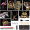 Scratch Art Paper(A4) for Kids & Adults, Rainbow Painting Night View Scratchboard, Art Craft, Crafts Set: 8 Sheets Scratch - Unicorn/Flamingo/Cat/...