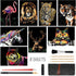 Scratch Art Paper(A4) for Kids & Adults, Rainbow Painting Night View Scratchboard, Art Craft, Crafts Set: 8 Sheets Scratch - Unicorn/Flamingo/Cat/...