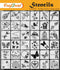 CrafTreat 36 Pieces Butterfly Stencils for Painting (3x3), reusable Stencils for Crafts, Beautiful Design Stencils for Painting on Wood, Clothes, ...