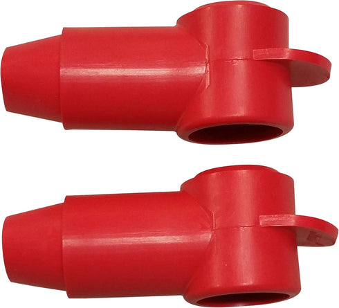 (Red) 3/8" Stud Terminal Cover - Electrical Battery Connection Insulator (2 Pack)...