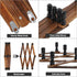 WGFKVAS 2 Pack Accordion Hat Rack for Wall - Expandable Coat Rack & Wall Mounted Hat Holder - Wooden Wall Hanger with 10 Peg Hooks for Coats, Base...