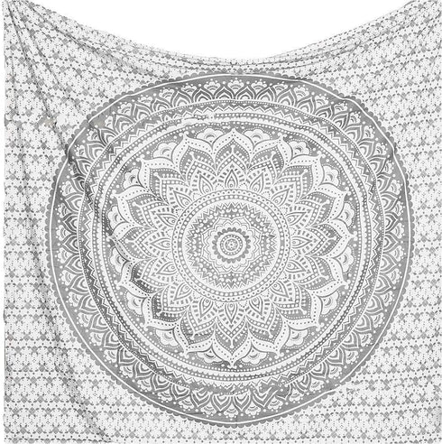 Popular Handicrafts Tapestry Wall Hanging Ombre Hippie Mandala Bohemian Hippy Intricate Indian Tapestries Bedspread 54 x 60 Inches (140cm x 152cm)...