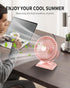 USB Desk Fan, Mini Fan but Powerful, Portable USB Fan with 3 Speeds, Quiet Table Personal Fan, 360°Rotate Coolness, Small Table Fan for Home,Offic...