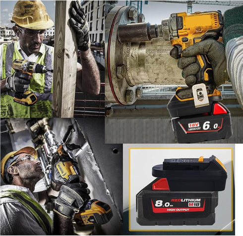 Battery Adapter Converter for Milwaukee to Dewalt Battery?for Milwaukee M18 18V Lithium Battery Convert to Dewalt 20V Lithium Battery Convert for ...