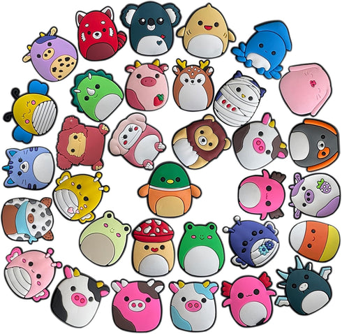 monochef Shoe Charms for Kids Adults: 30 Pack Cute Animal Cartoon Shoe Decoration Charms, Shoe Charm, Charms for Shoes Bracelet Wristband Clog San...