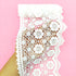 5 Yards White Lace Trim Flower for Sewing 6.5in Width Soft and Comfortable On The Skin Flower Pattern DIY Craft Clothes Edge Trim Ribbon...