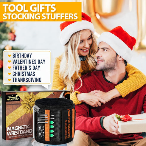 Tools Gifts for Men Stocking Stuffers Christmas - Magnetic Wristband for Holding Screws Wrist Magnet Tool Belt Holder Cool Gadgets for Men Birthda...