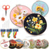 Univigo Embroidery Kit 3 Sets Embroidery Stitch Practice Kit for Handicraft Lover Cross Stitch Kits with Embroidery Cloth Hoop Color Threads Sciss...