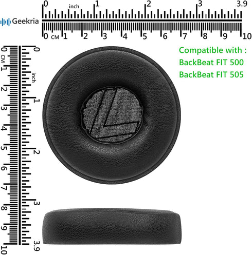 Geekria QuickFit Replacement Ear Pads for Plantronics BackBeat FIT 500, BackBeat FIT 505 Headphones Ear Cushions, Headset Earpads, Ear Cups Cover ...