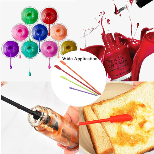 Beauty Spatula 4 PCS Makeup Spatula Mini Silicone for Cosmetics & Kitchen - 3 Sizes...