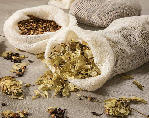 Hops and Grain Muslin Steeping Bag - Cotton Mills Beer Brewing Bags 28” (10 Count) - Microbrew, Homebrew Filtering Accessories - Boiling Bags For ...