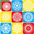 36pcs Mandala Drawing Stencils for Kids 8 Inch Sidewalk Chalk Stencils Painting Large Washable Reusable Mandala Themed Primary Shape Template for ...