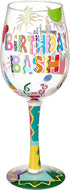 Designs by Lolita “Birthday Bash” Hand-painted Artisan Wine Glass, 15 oz....