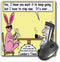 3dRose Eveready Bunny No Longer Charged with Battery - Mouse Pad, 8 by 8" (mp_1898_1)...