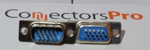 Pc Accessories 10 Pairs D-Sub HD15 High Density Solder Male and DB HD15 Female Connector 3-Row, 20-Pack (10 Male + 10 Female)...