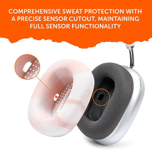 WC SweatZ Max - Protective Earpad Covers for Airpods Max Made by Wicked Cushions | Sweatproof & Easily Washable | Full Earpad Sweat Protection | P...