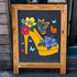 FINGERINSPIRE Flower High Heel Shoe Template Stencil, 11.8x11.8inch Butterfly Reusable Stencils for Painting Wall, Art DIY at Home for Decor Fabri...