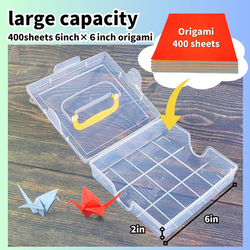 Someie?Origami Paper for Kids?Origami kit?Kids Craft?6 Inch (15cm) Origami Paper Storage Container ?Japanese Pattern Sheets 4 Pattern×13 Sheet Eac...