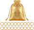 Chalyna 20 Pcs Toy Gold Power Rings Metal Game Figure Display Dream Catcher Rings with Drawstring Organza Bags(1.18 x 1.2 Inch,Gold)...