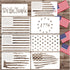 8Pcs American Flag Star Stencil We The People Stencil Reusable 13 Stars 1776 Templates Star Stencil 50 Stars American Flag Stencils for Painting o...