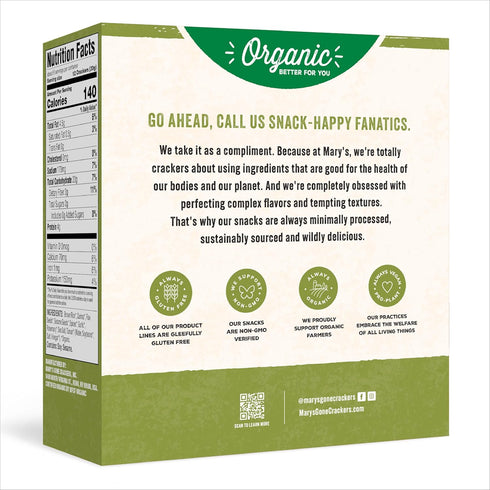Mary's Gone Crackers Herb Crackers, Organic Brown Rice, Flax & Sesame Seeds, Gluten Free, 6.5 Ounce...