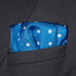 Polka Dot Pocket Square - 17" Handkerchief - 12mm Silk Twill - Royal Blue - 100% Silk...