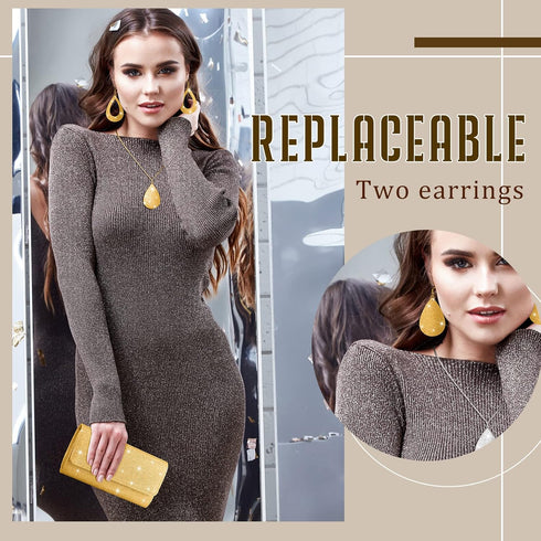 Sotiff 5 Pcs Women Evening Clutch Purse Party Handbag Jewelry Set Necklace Bracelet Earring for Girlfriend Valentines Gifts...