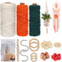 UHAPEER Macrame Kits for Adults Beginners, DIY Macrame Plant Hanger Kit and Macrame Supplies, with 3 mm Macrame Cord Cotton, Macrame Meads, Wooden...